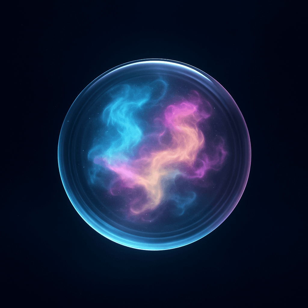 Futuristic abstract visualization of AI and voice technology